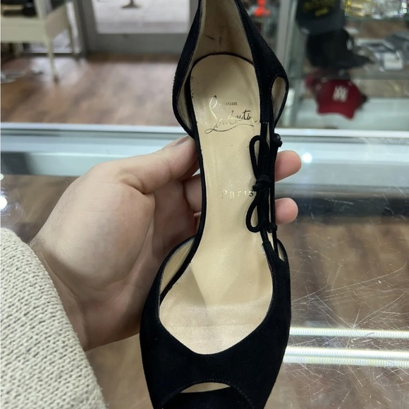 Black suede Louis Vuitton heels size 38.5 - Picture 12 of 12